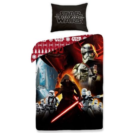 Detské bavlnené obliečky Star Wars The Force Awakens red, 140 x 200 cm, 70 x 90 cm