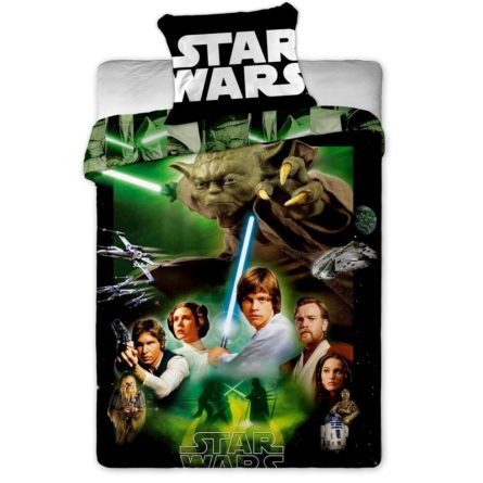 Detské bavlnené obliečky Star Wars Green, 140 x 200 cm, 70 x 90 cm