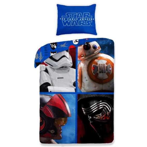 Detské bavlnené obliečky Star Wars The Force Awakens blue, 140 x 200 cm, 70 x 90 cm