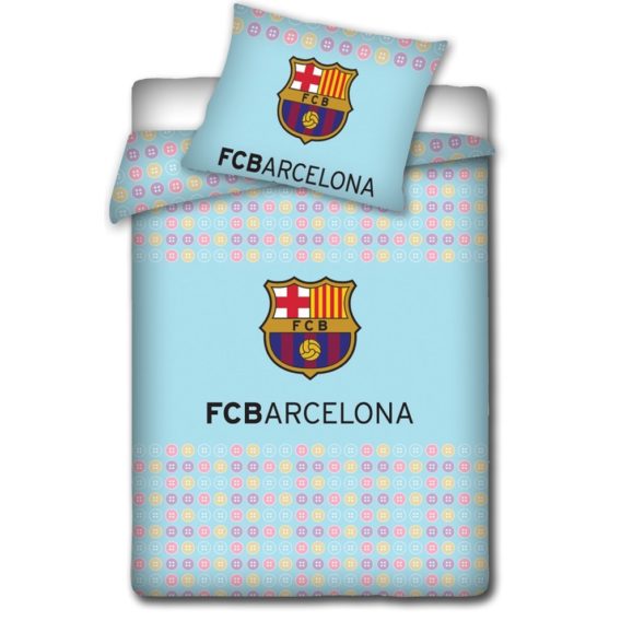 Detské obliečky do postieľky FC Barcelona light, 100 x 130 cm, 40 x 60 cm