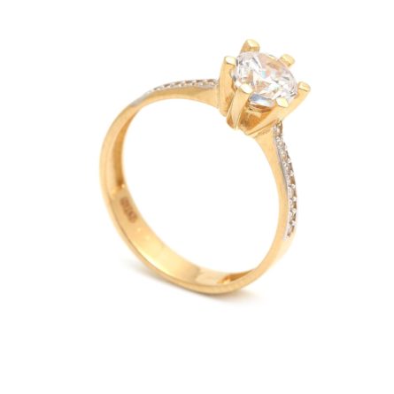 Zásnubný prstienok - prstienok k výročiu svadby - prstienok pri narodení dieťatka - Zlatý zásnubný prsteň AZUCENA 4PZ00254