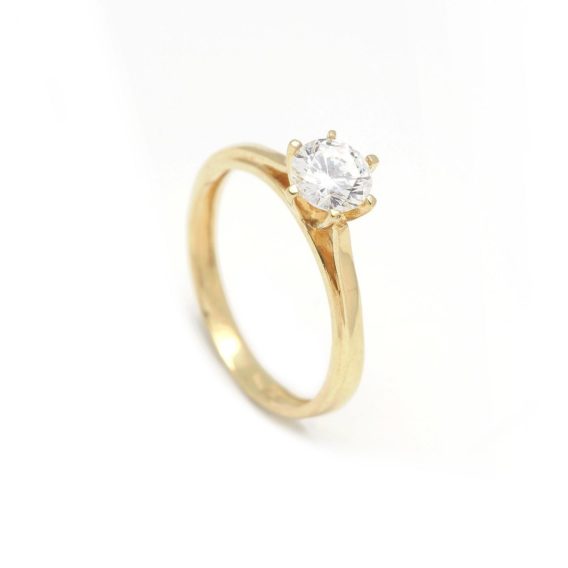 Zásnubný prstienok - prstienok k výročiu svadby - prstienok pri narodení dieťatka - Zlatý zásnubný prsteň CLEMATIS 2PZ00110