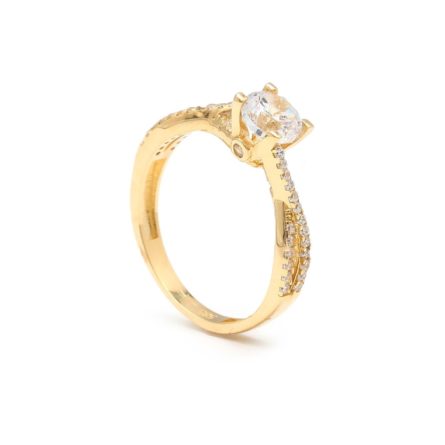 Zásnubný prstienok - prstienok k výročiu svadby - prstienok pri narodení dieťatka - Zlatý zásnubný prsteň MARIATTA 8PZ00373