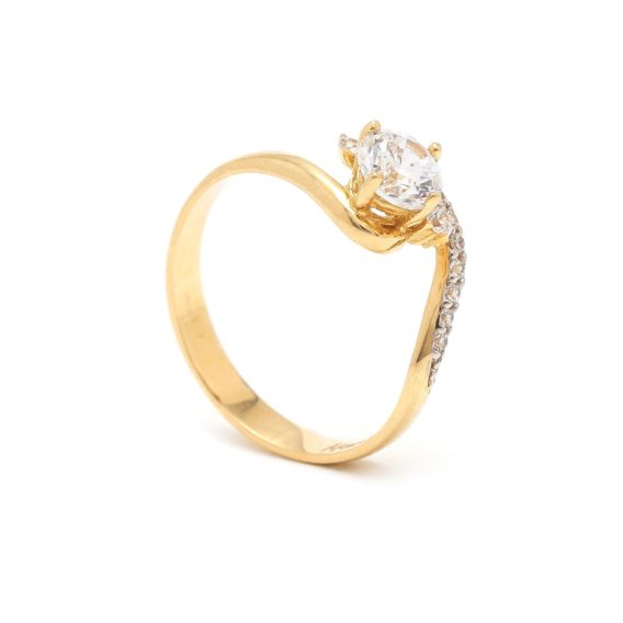 Zásnubný prstienok - prstienok k výročiu svadby - prstienok pri narodení dieťatka - Zlatý zásnubný prsteň RAYNA 7PZ00386