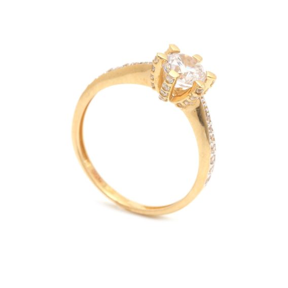 Zásnubný prstienok - prstienok k výročiu svadby - prstienok pri narodení dieťatka - Zlatý zásnubný prsteň WISIA 4PZ00243