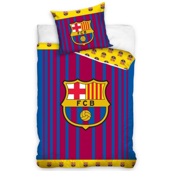 Bavlnené obliečky FC Barcelona Vertical, 140 x 200 cm, 70 x 90 cm