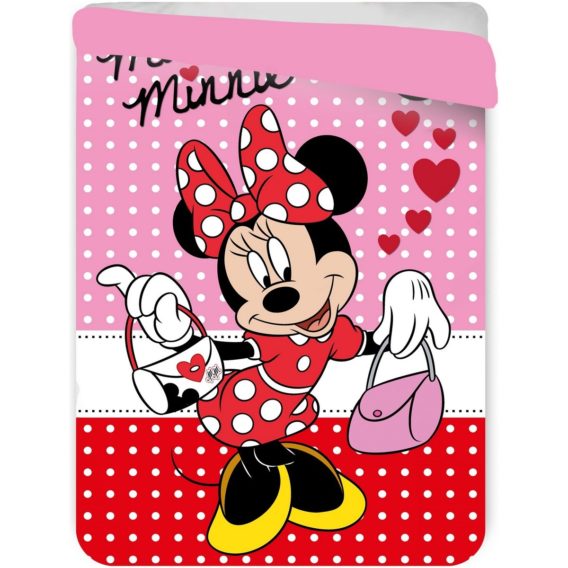 Detská prešívaná prikrývka Minnie Mouse, 180 x 260 cm