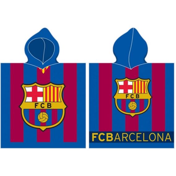 Detské pončo FC Barcelona stripes, 50 x 100 cm