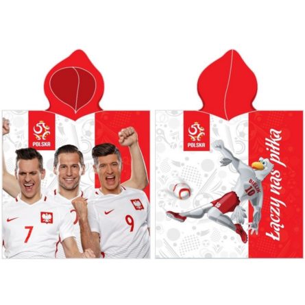 Detské pončo futbal PZPN, 50 x 100 cm