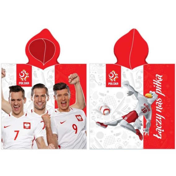 Detské pončo futbal PZPN, 50 x 100 cm