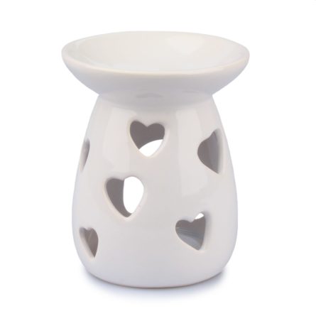 Darček so srdiečka - Keramická aromalampa Srdce, 12 cm
