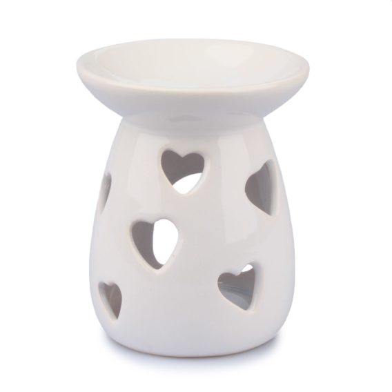 Darček so srdiečka - Keramická aromalampa Srdce, 12 cm
