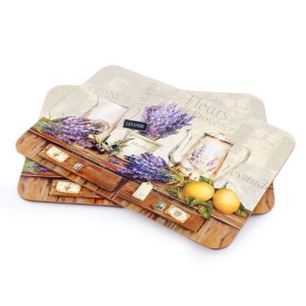 Levanduľový darček - Korkové prestieranie Levanduľa de Provence, 29 x 21 cm, sada 2 ks - darček pre ženu