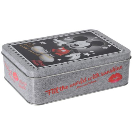 Mickey Mouse Úložný plechový box Mickey, sivá