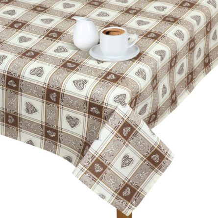 Darček so srdiečka - Obrus Gita Srdce v kocke, 100 x 100 cm