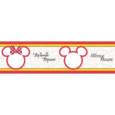 Samolepiaca bordúra Mickey Mouse a Minnie, 500 x 14 cm