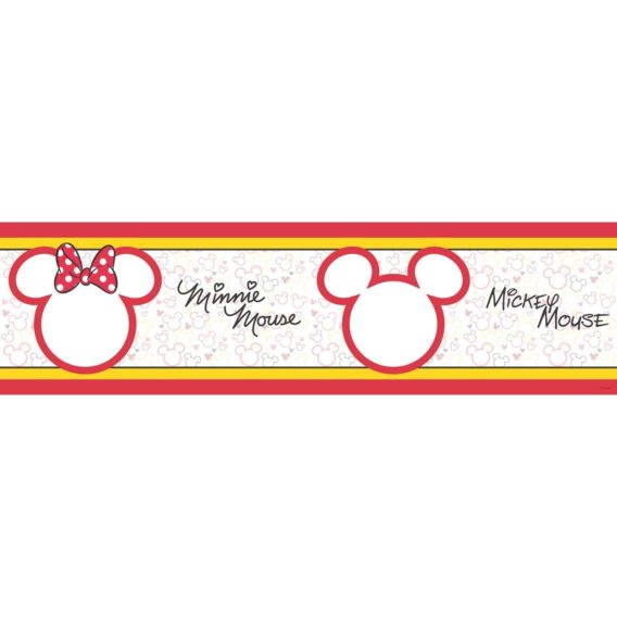Samolepiaca bordúra Mickey Mouse a Minnie, 500 x 14 cm