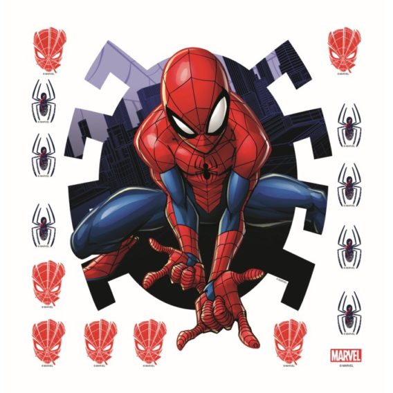 Samolepiaca dekorácia Spiderman, 30 x 30 cm