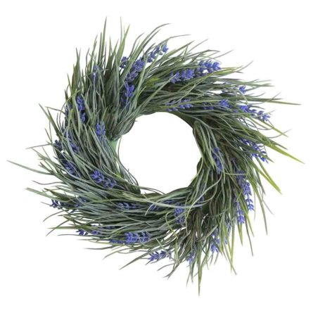 Levanduľový darček - Stardeco Umelý veniec Levanduľa, pr. 26 cm - darček pre ženu