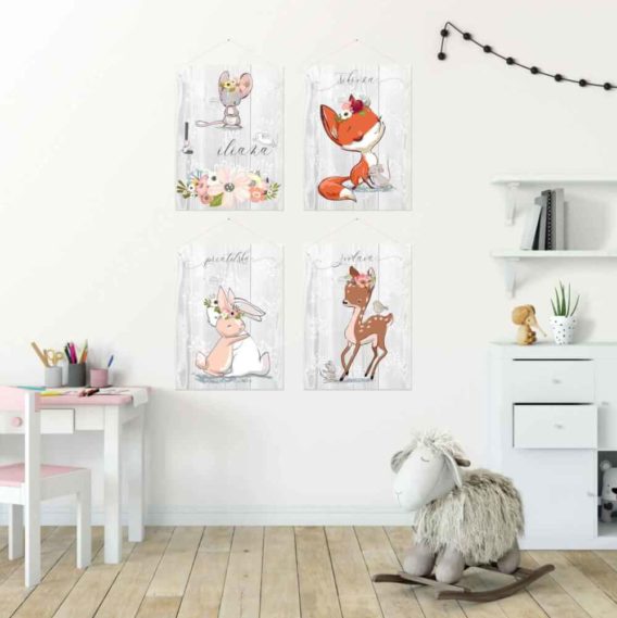 Nálepky na stenu pre deti - Nálepky bodky na stenu - Nalepky zvieratka na stenu - Nálepky na stenu do detskej izby - Samolepky na stenu do detskej izby